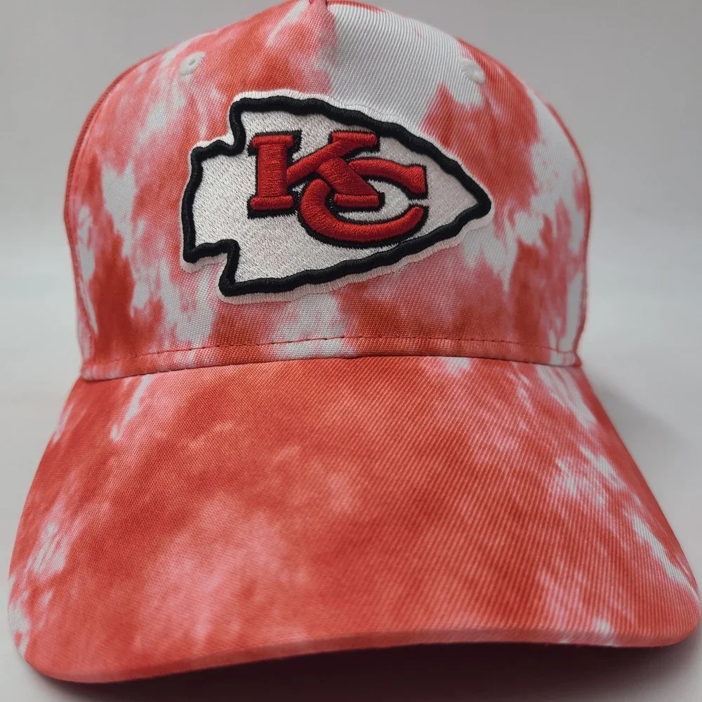 Youth Kansas City Chiefs Hat Snapback NFL Team Apparel Red White Tie Dye Boys